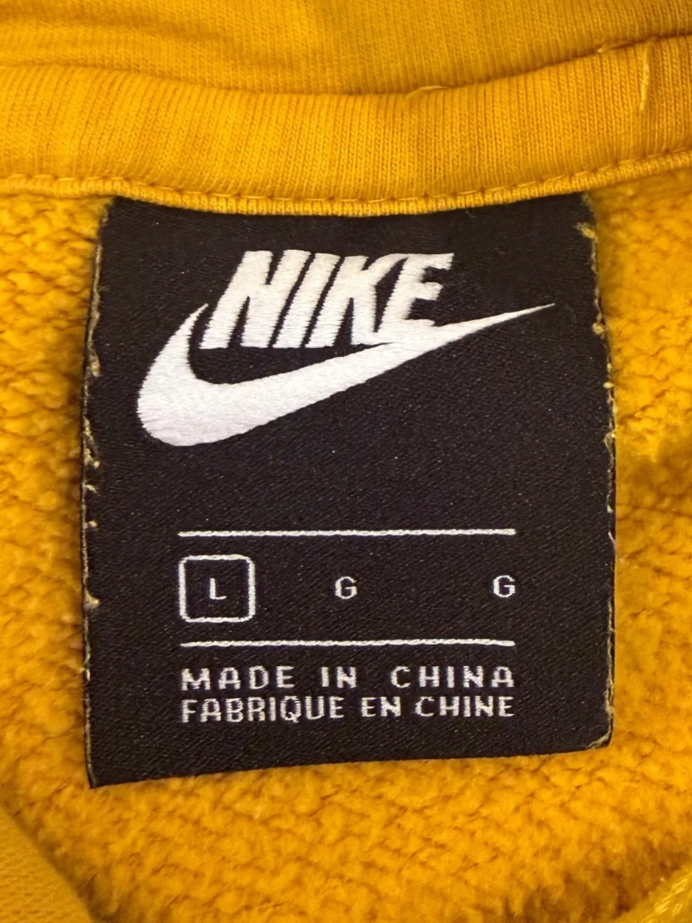 Nike Club Fleece Pullover Hoodie, Mustard  Yellow, Soft & Comfy, Size Large